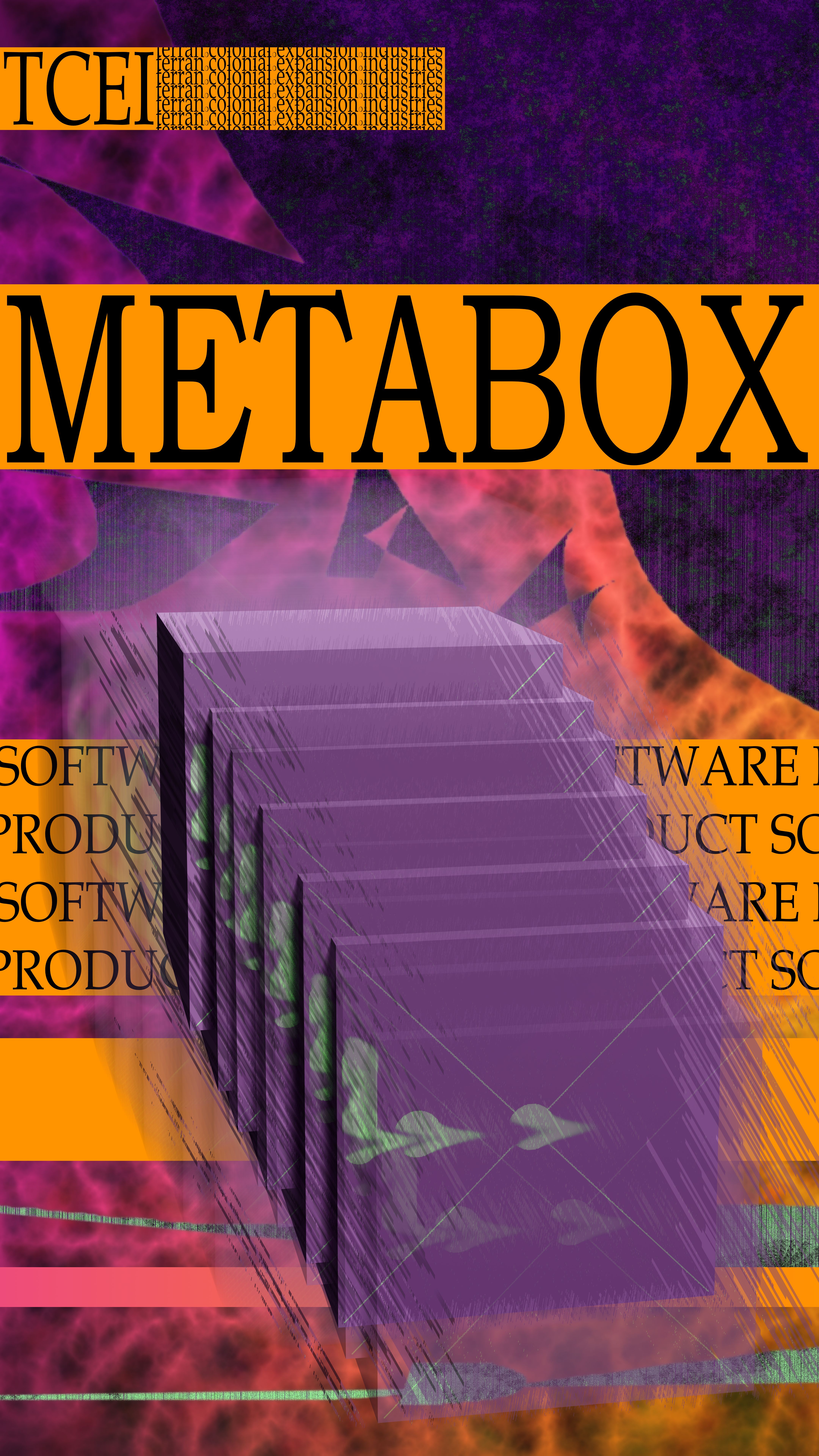 a stylized advertisement for the Metacube, a fictional product from Terran Colonial Expansion Industries